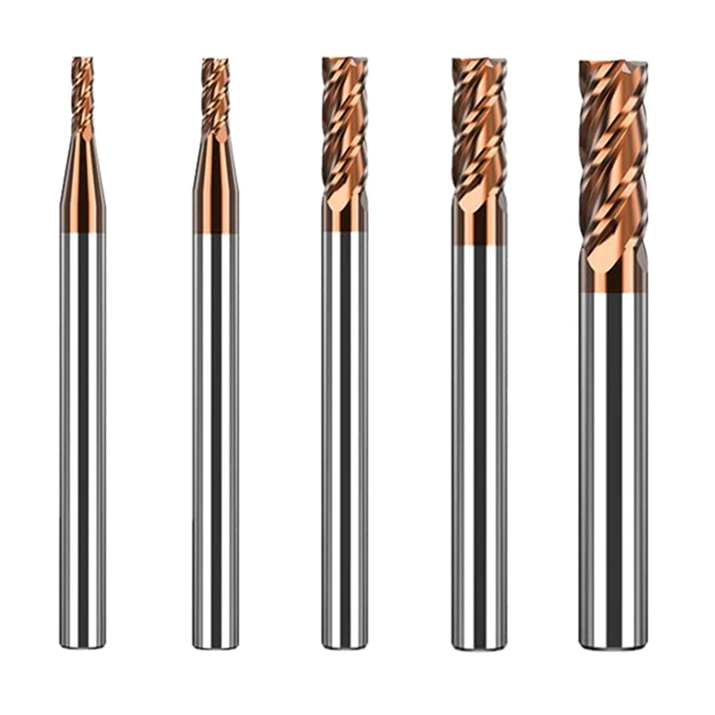 5Pcs 4 Flute Carbide End Mills Set - Solid Carbide - Cutting Diameter (Metric 2Mm 3Mm 4Mm 5Mm 6Mm ) CNC Mill Bits
5Pcs 4 Flute Carbide End Mills Set - Solid Carbide - Cutting Diameter (Metric 2Mm 3Mm 4Mm 5Mm 6Mm ) CNC Mill Bits