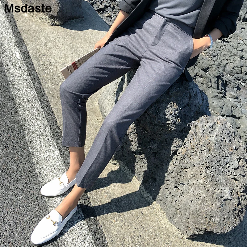 Woolen Pants Women Formal Lady Trousers High Waist Black Gray Workwear Mujer Pantalones Ankle-Length Suits Pencil Pants Woman
Woolen Pants Women Formal Lady Trousers High Waist Black Gray Workwear Mujer Pantalones Ankle-Length Suits Pencil Pants Woman
