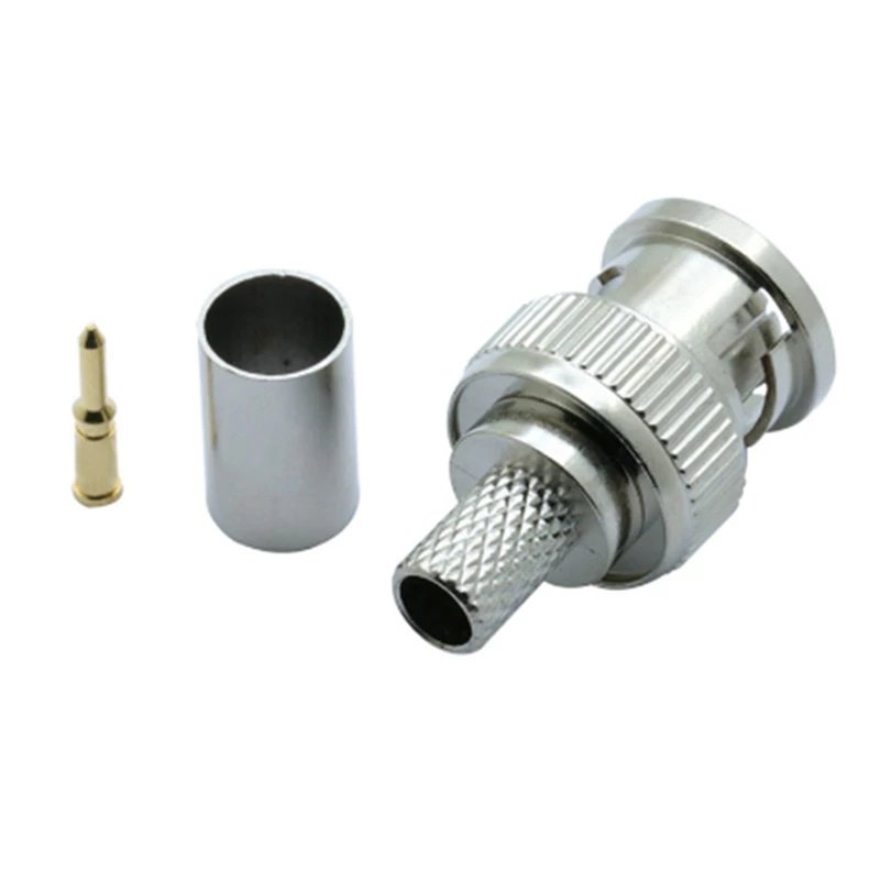 60PCS BNC Male Crimp Connector For CCTV System Female Coupler Connector BNC RG6
60PCS BNC Male Crimp Connector For CCTV System Female Coupler Connector BNC RG6