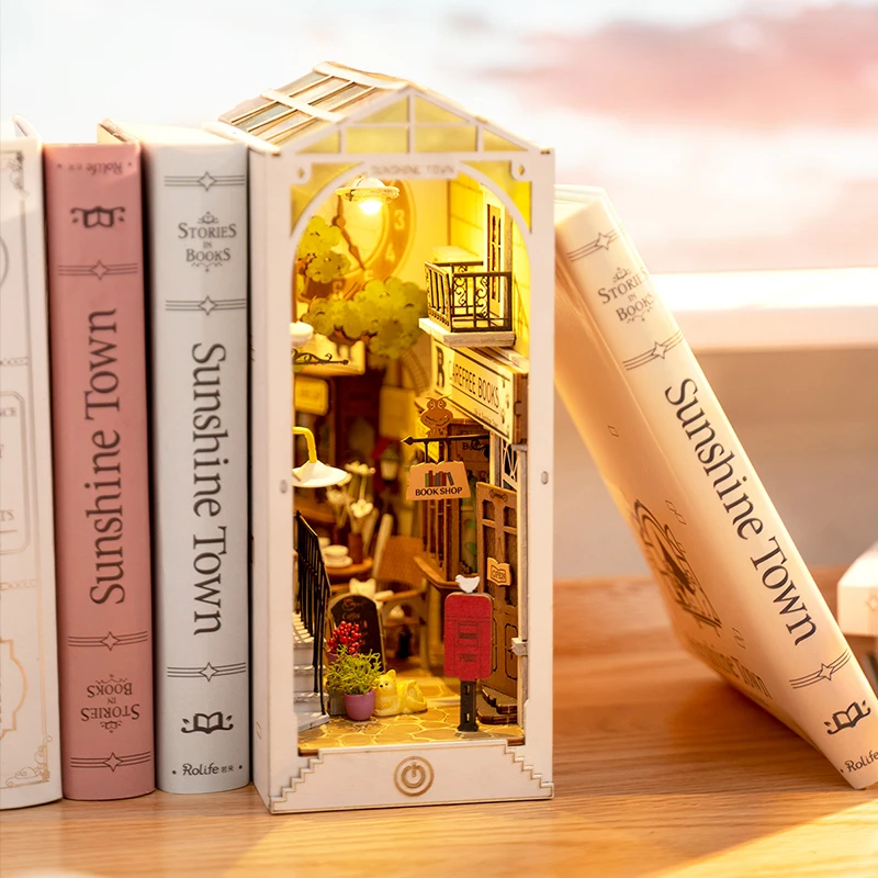 New DIY Book Nook Train Station Model Building Bookend Bookshelf Insert Bookcase With Music Kit Toy Children Birthday Gift Casa
New DIY Book Nook Train Station Model Building Bookend Bookshelf Insert Bookcase With Music Kit Toy Children Birthday Gift Casa