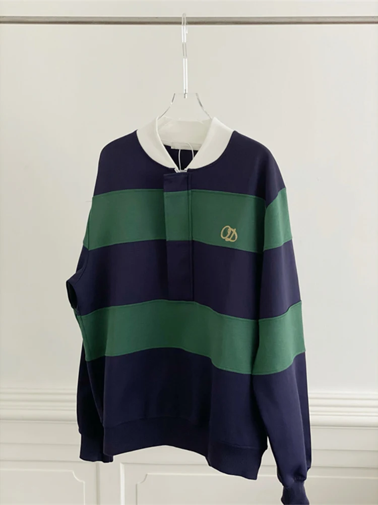 Vintage Green Color Striped Women Sweatshirts Stand Neck Long Sleeve Loose Lady Hoodies Pullover Preppy Style Autumn Winter Chic
Vintage Green Color Striped Women Sweatshirts Stand Neck Long Sleeve Loose Lady Hoodies Pullover Preppy Style Autumn Winter Chic