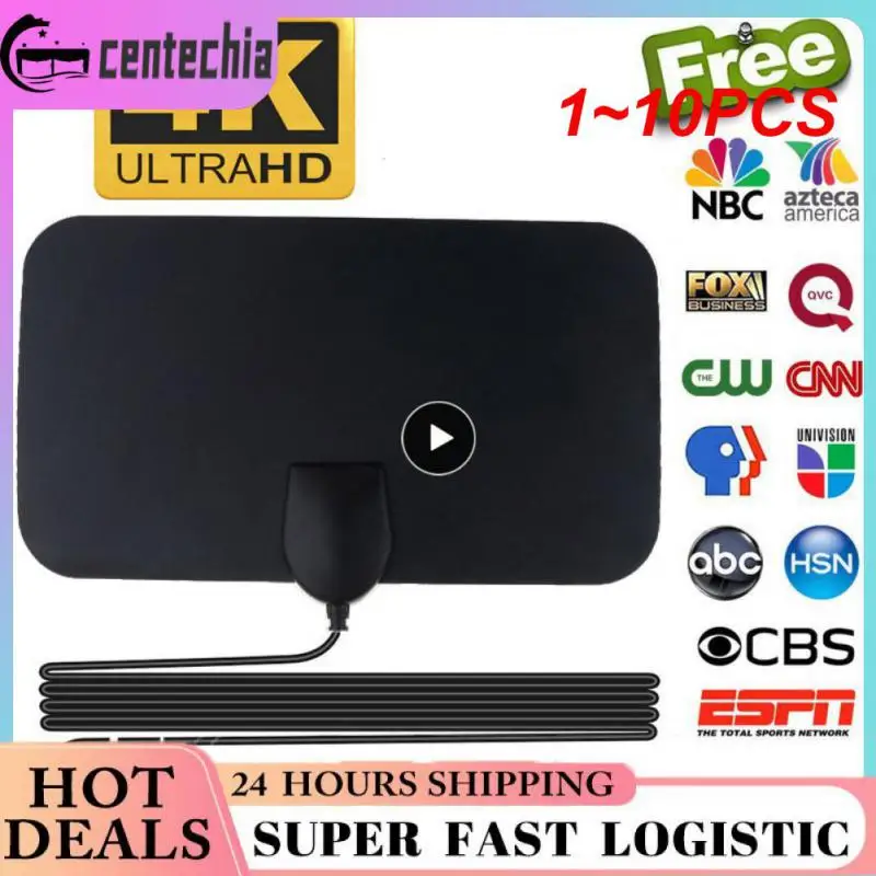 

1~10PCS 4K High Gain HDTV Digital Antenna Mini HDTV Ground Wave TV Antenna DVB-T2 Receiving Antenna ATSC TV Receiver