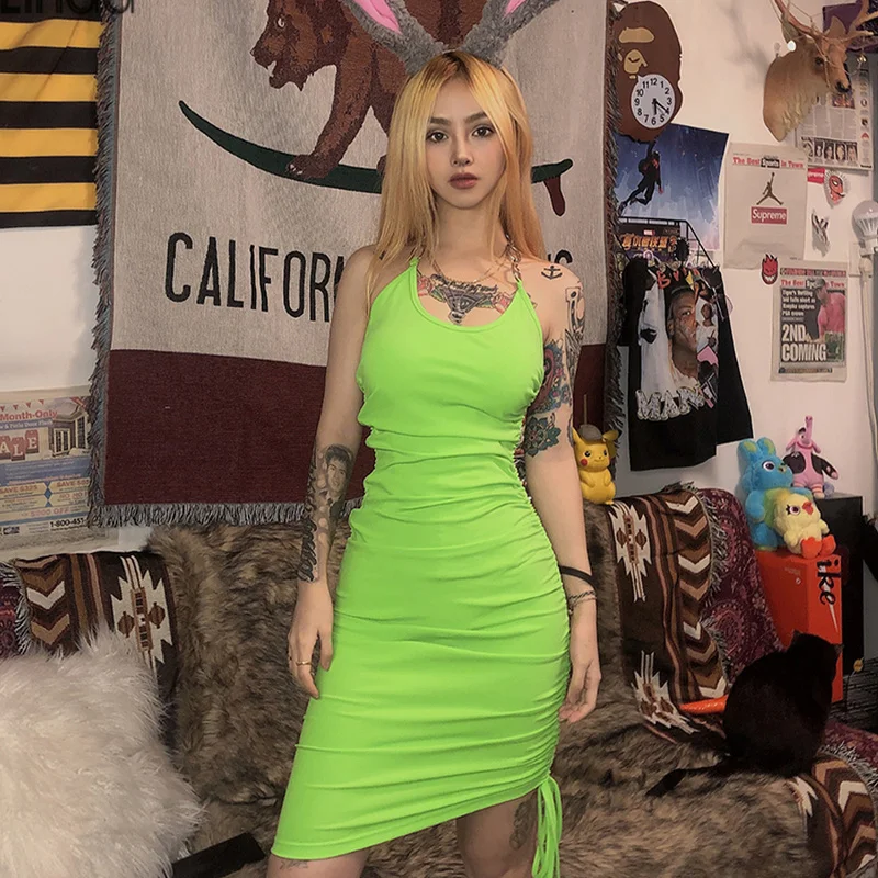 Hot selling fashion women's new style halter neck drawstring halter slim sexy hip dress
Hot selling fashion women's new style halter neck drawstring halter slim sexy hip dress
