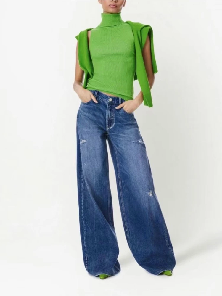 Женские широкие брюки A + 0 с завышенной талией, универсальные повседневные темпераментные рваные джинсы, летняя Готическая уличная одежда Y2k, женская одежда
Женские широкие брюки A + 0 с завышенной талией, универсальные повседневные темпераментные рваные джинсы, летняя Готическая уличная одежда Y2k, женская одежда