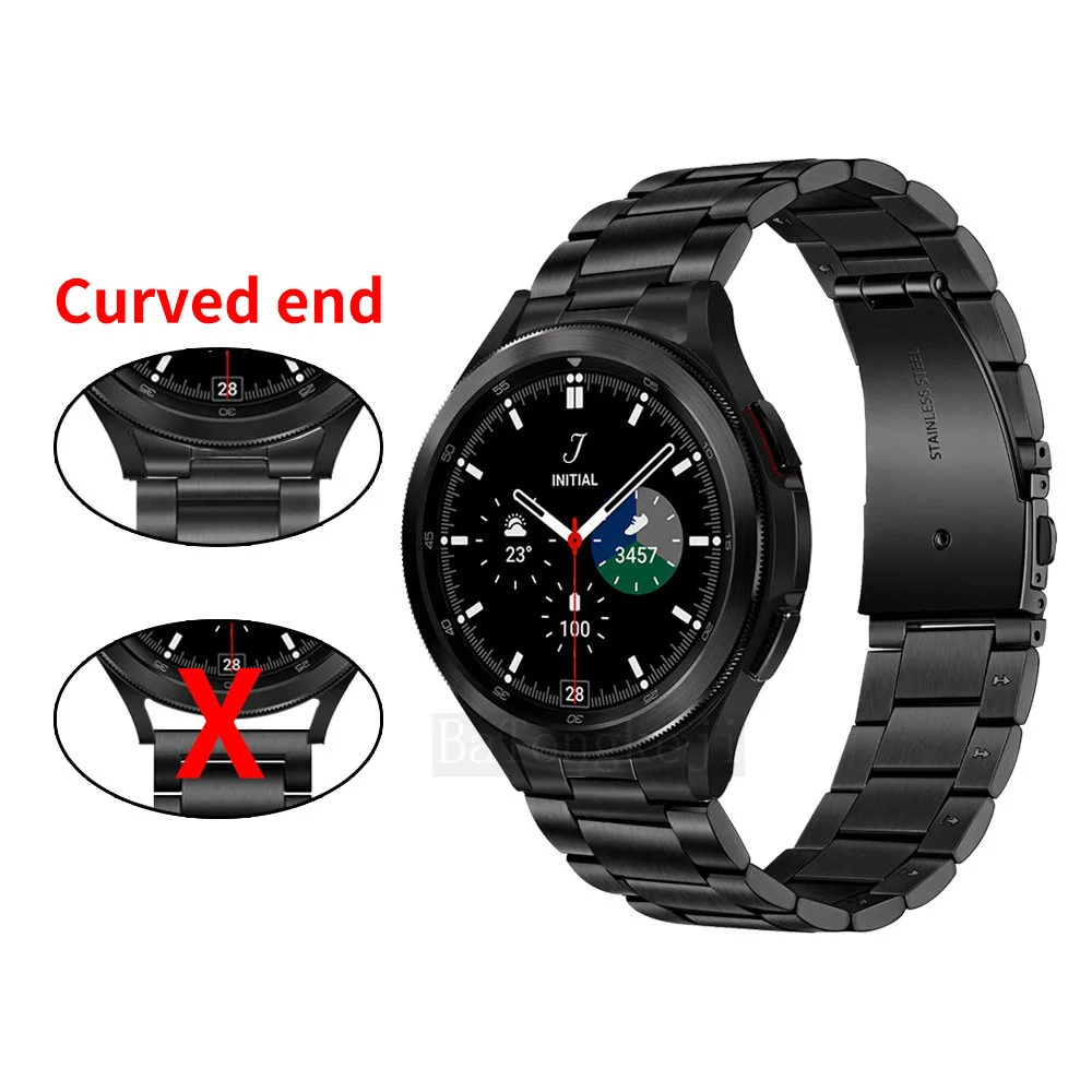 No Gaps Stainless Steel Strap For Samsung Galaxy Watch 4 Classic 46mm 42mm/Watch4 44mm 40mm Wrist Band Curved end Metal Bracelet
No Gaps Stainless Steel Strap For Samsung Galaxy Watch 4 Classic 46mm 42mm/Watch4 44mm 40mm Wrist Band Curved end Metal Bracelet