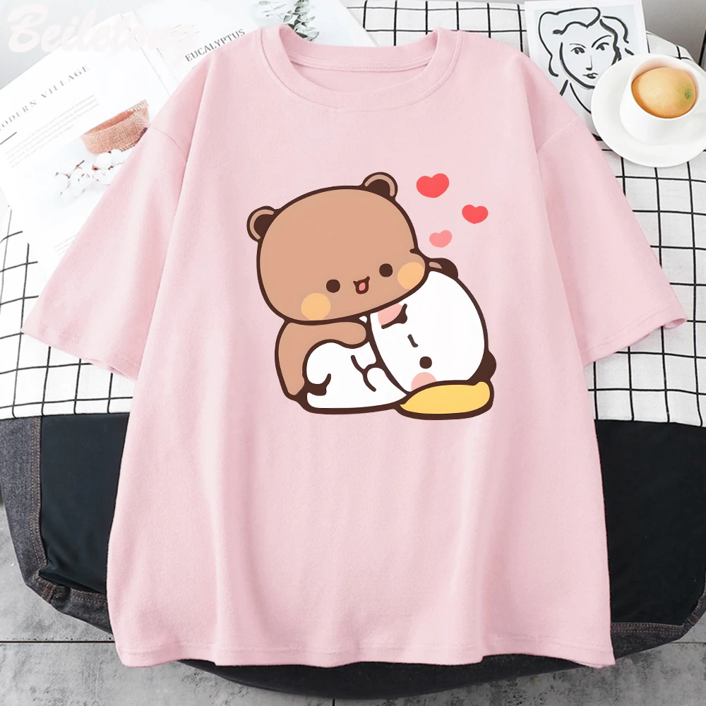 Panda Bear Bubu Dudu T Shirt Couple Tops Love You Cute Print Summer Short-Sleeved O-neck Cotton Casual Harajuku Woman Tees Daily
Panda Bear Bubu Dudu T Shirt Couple Tops Love You Cute Print Summer Short-Sleeved O-neck Cotton Casual Harajuku Woman Tees Daily