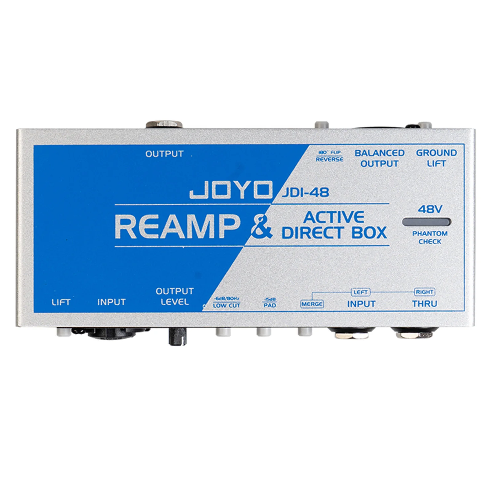 

JOYO Guitar Effect Pedal Preamp DI BOX JDI-48 Stereo Mix Signal Switching Recording Live Performance DI Direct Box Multi Effects