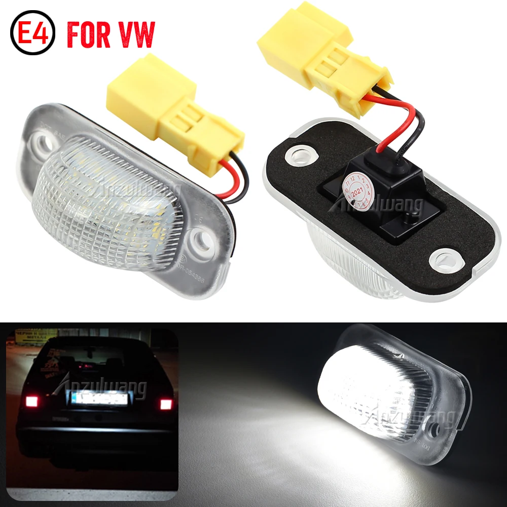 

A Pair LED license plate lamp LED number plate light Car Accessories For VW Golf II MK2 83-92 Jetta II 84-91 Seat Toledo I 91-99