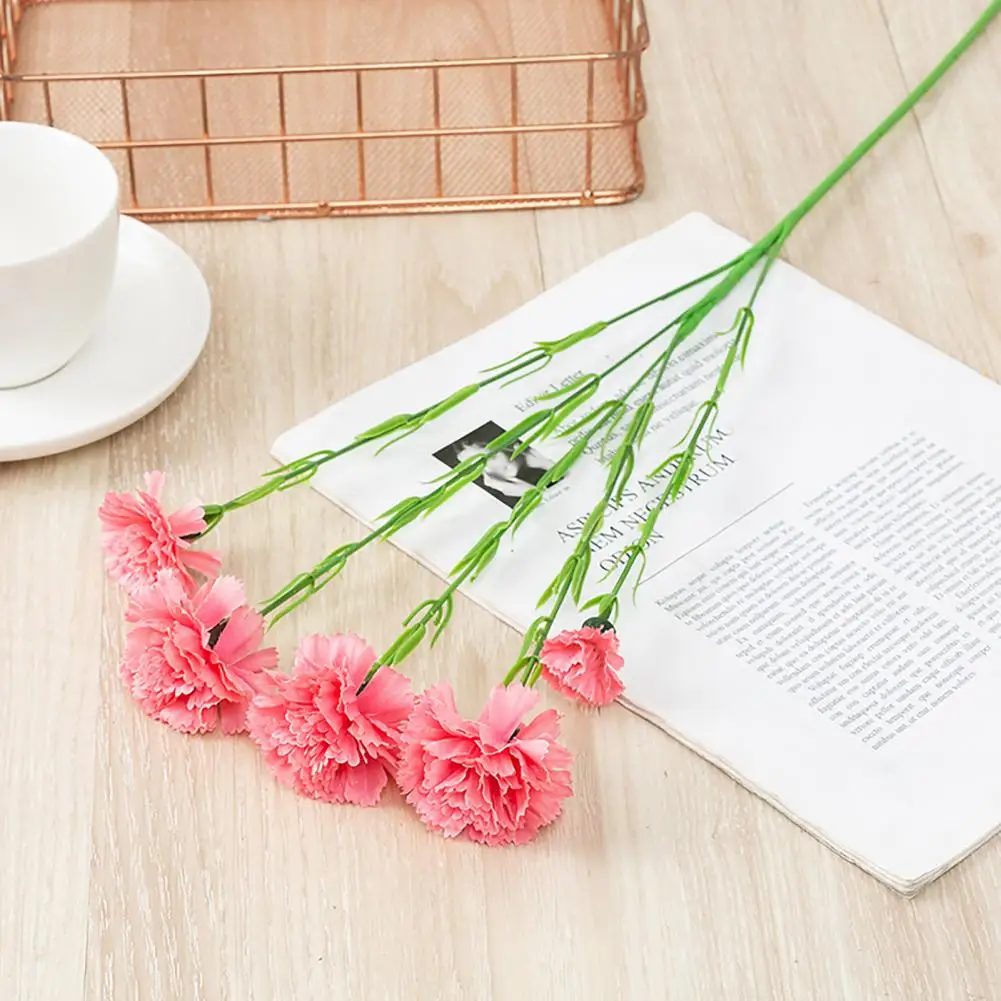 Fancy Faux Silk Flower Flexible Artificial Flower Bright-colored Flower Arrangement Fake Carnation Flower Branch Easy Care 
Fancy Faux Silk Flower Flexible Artificial Flower Bright-colored Flower Arrangement Fake Carnation Flower Branch Easy Care