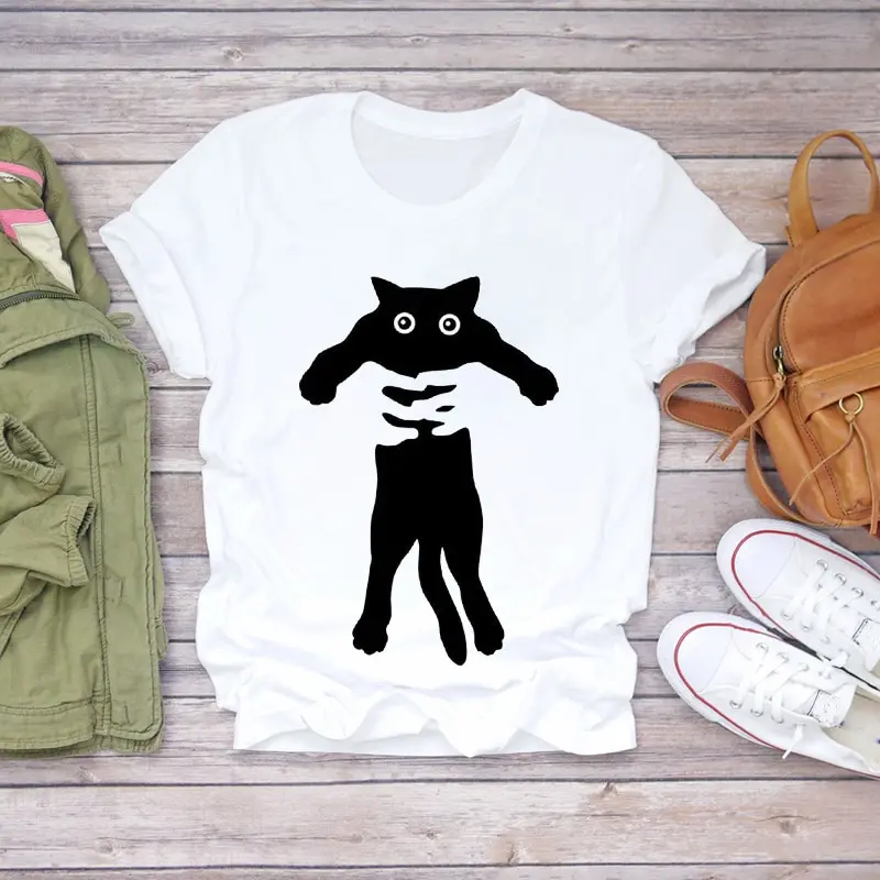 Women Tshirts Graphic Cat Lovely Animal Fashion Short Sleeve Spring Summer Cartoon Print Female Clothes Tops Tees Tshirt T-Shirt
Women Tshirts Graphic Cat Lovely Animal Fashion Short Sleeve Spring Summer Cartoon Print Female Clothes Tops Tees Tshirt T-Shirt
