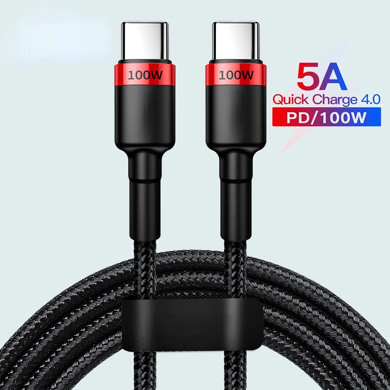 100W USB C to USB Type C Cable for MacBook Pro Quick Charge 4.0 Fast Charging for Samsung mi 10 Charge Cable
100W USB C to USB Type C Cable for MacBook Pro Quick Charge 4.0 Fast Charging for Samsung mi 10 Charge Cable