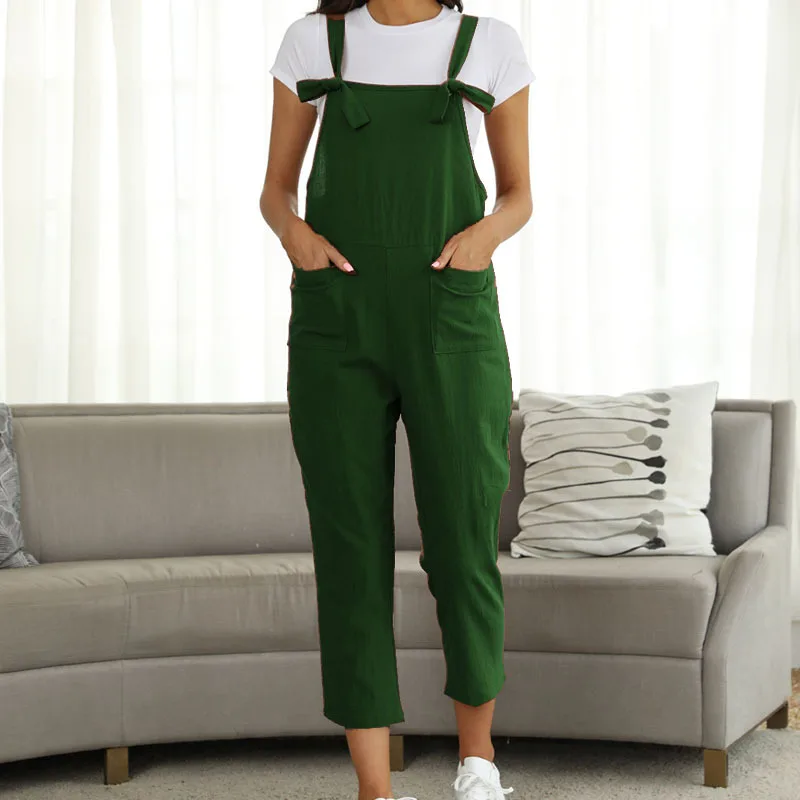 Women Cotton Line Sleeveless Pocket Loose Casual Bib Jumpsuits Long Straight Pants overalls
Women Cotton Line Sleeveless Pocket Loose Casual Bib Jumpsuits Long Straight Pants overalls