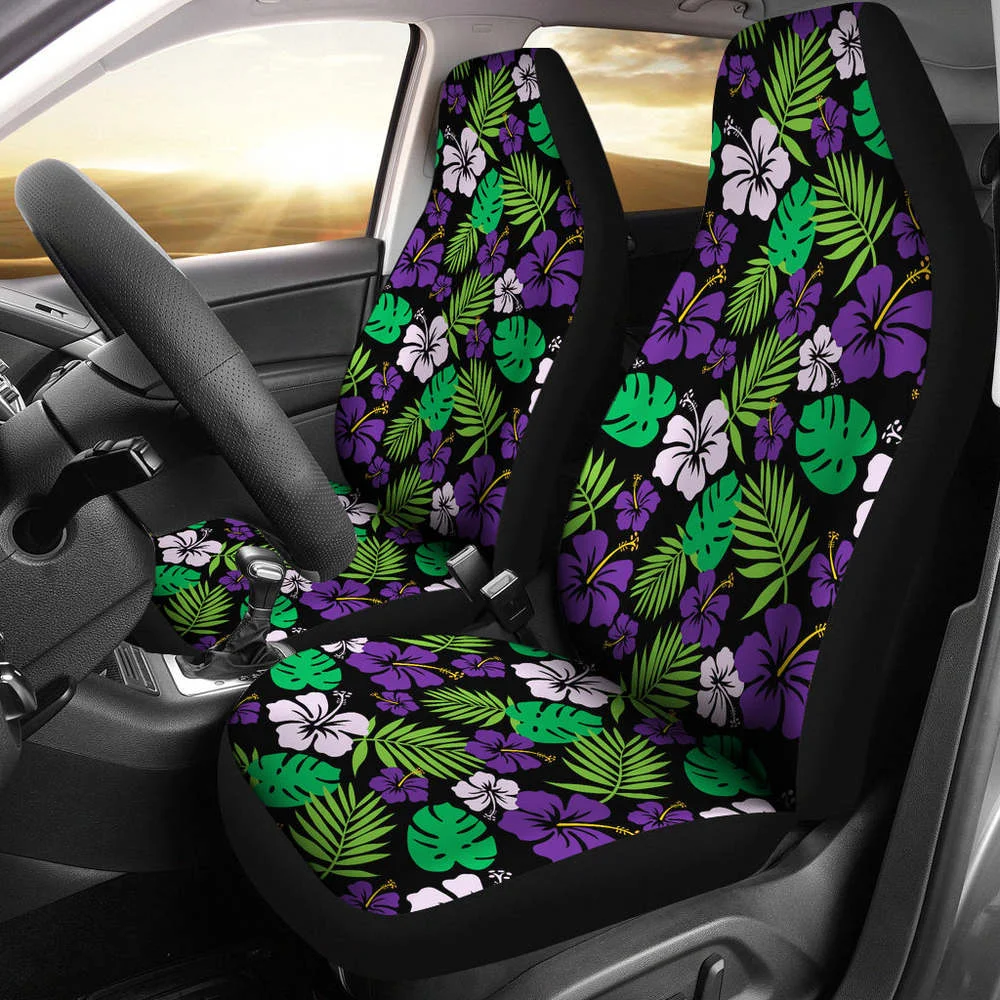 Purple and Green Hibiscus Flower Car Seat Covers Hawaiian Tropical Set,Pack of 2 Universal Front Seat Protective Cover
Purple and Green Hibiscus Flower Car Seat Covers Hawaiian Tropical Set,Pack of 2 Universal Front Seat Protective Cover