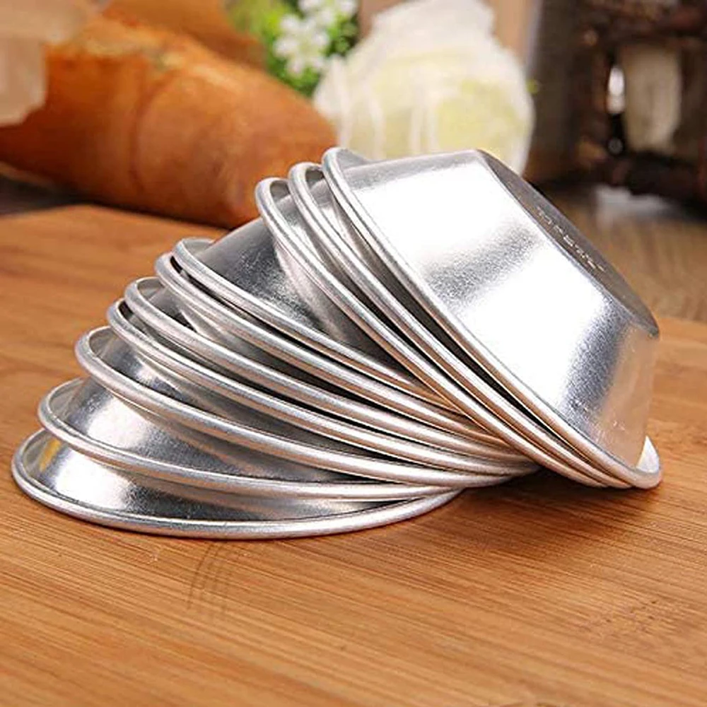 

10Pcs Egg Tart Molds Tiny Pie Tartlets Dessert Mold Pans Tin Puto Cup Bakeware Muffin Cupcake Cake Cookie Mold Baking Tool