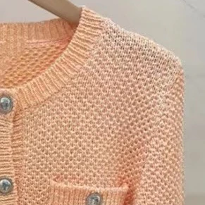 Women Sweater Spring Summer 2023 New Orange Bright Silk Knitted Long Sleeve Cardigan
Women Sweater Spring Summer 2023 New Orange Bright Silk Knitted Long Sleeve Cardigan