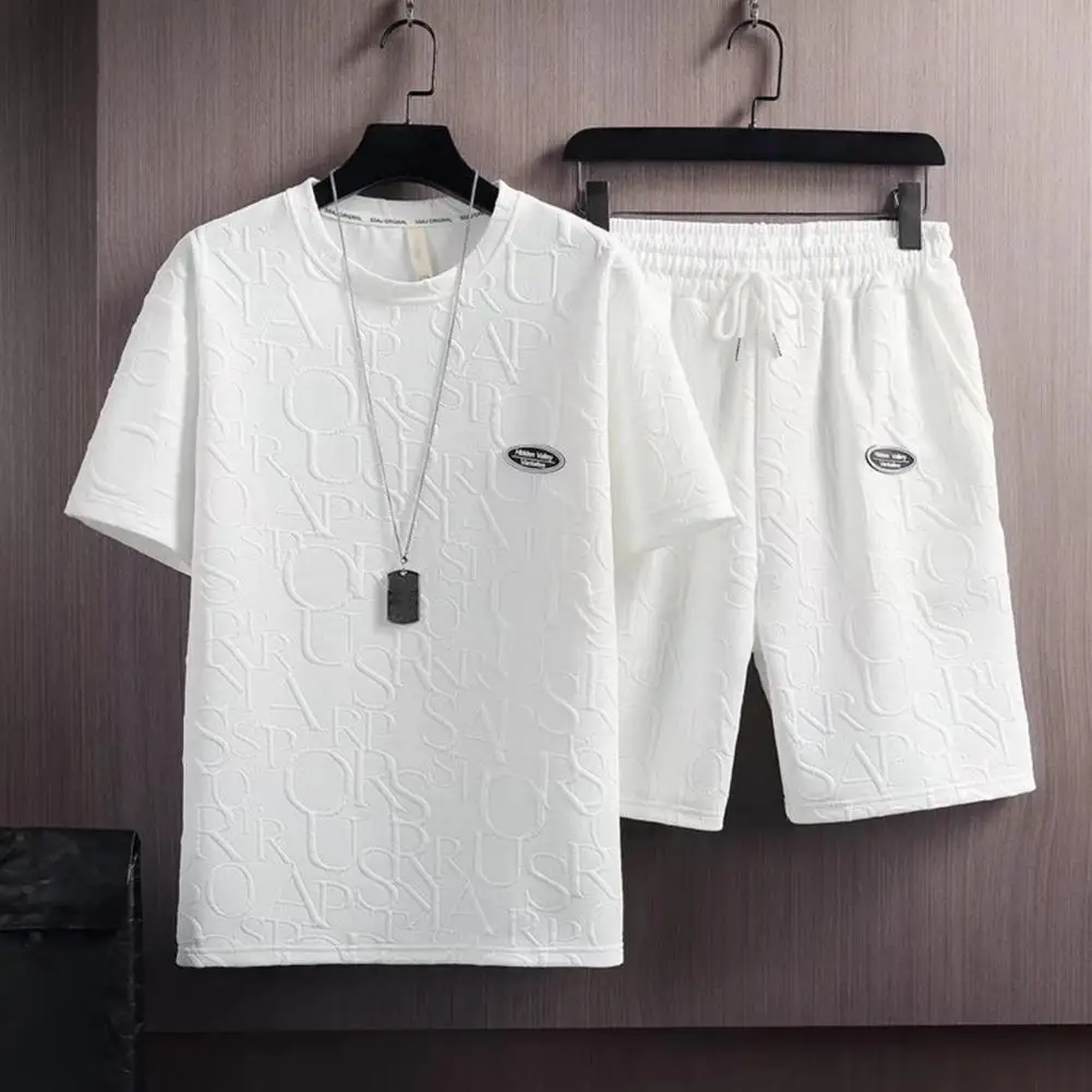 2 Pcs/Set Chic Summer T-shirt Shorts Set Breathable Men Tracksuit Elastic Waist Deep Crotch Casual Summer Tracksuit Exercise
2 Pcs/Set Chic Summer T-shirt Shorts Set Breathable Men Tracksuit Elastic Waist Deep Crotch Casual Summer Tracksuit Exercise