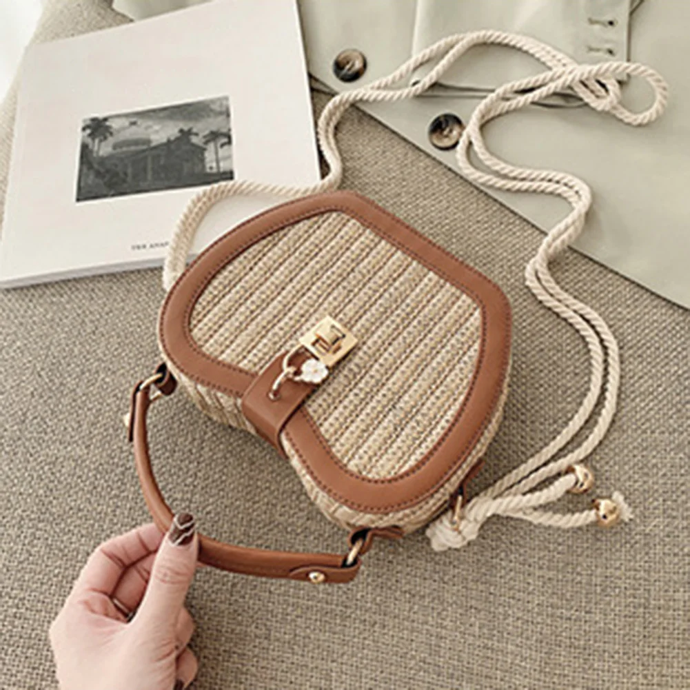 Женская Плетеная соломенная сумка-мессенджер через плечо Reto в форме яблока Роскошные брендовые дизайнерские сумки нейлоновые Переносные с... 
Женская Плетеная соломенная сумка-мессенджер через плечо Reto в форме яблока Роскошные брендовые дизайнерские сумки нейлоновые Переносные с...