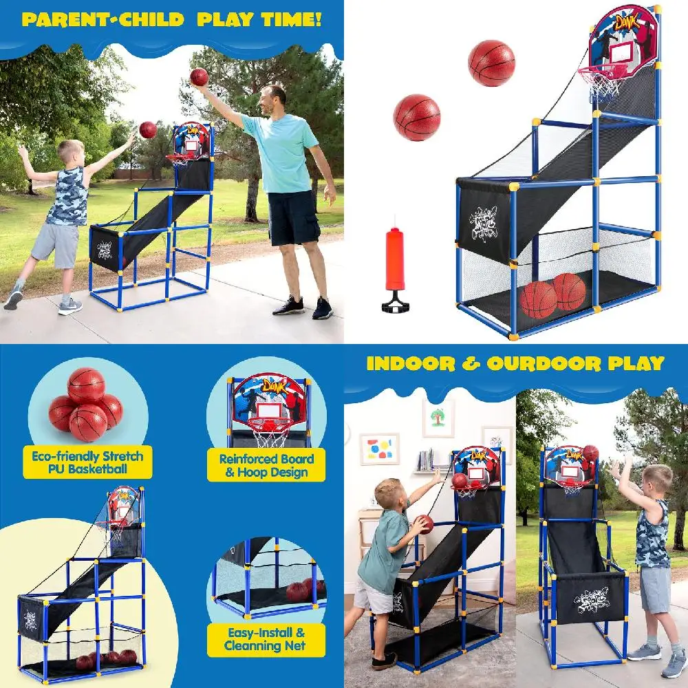 ilies and Schools. Premium Quality Family Fun Time 4-Ball Arcade Basketball Set with Air Included, Perfect for Fun Family Indoor
ilies and Schools. Premium Quality Family Fun Time 4-Ball Arcade Basketball Set with Air Included, Perfect for Fun Family Indoor