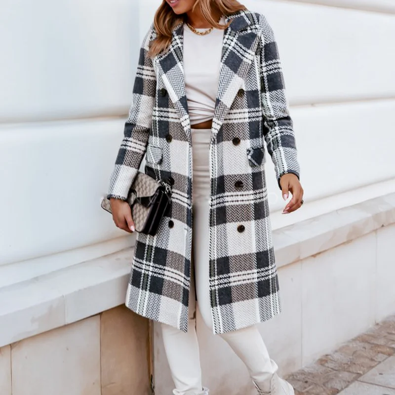 Outerwear Autumn Elegant Turn-Down Collar Woolen Coat Tops Casual Women Long Sleeve Lady Winter Fashion Long Overcoat Streetwear
Outerwear Autumn Elegant Turn-Down Collar Woolen Coat Tops Casual Women Long Sleeve Lady Winter Fashion Long Overcoat Streetwear