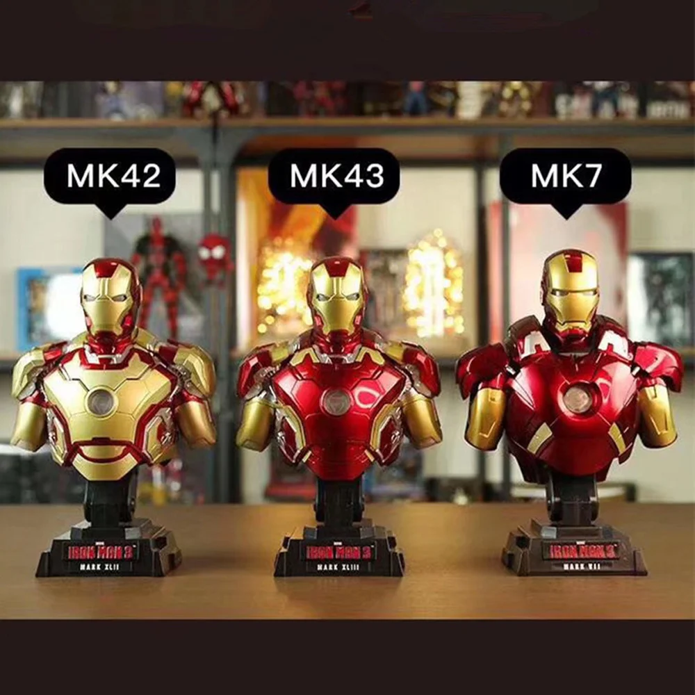 Avengers Lron man luminous MK43 MK42 MK7 1/4 half body Iron Man statue boxed model children's toy gift collection model
Avengers Lron man luminous MK43 MK42 MK7 1/4 half body Iron Man statue boxed model children's toy gift collection model