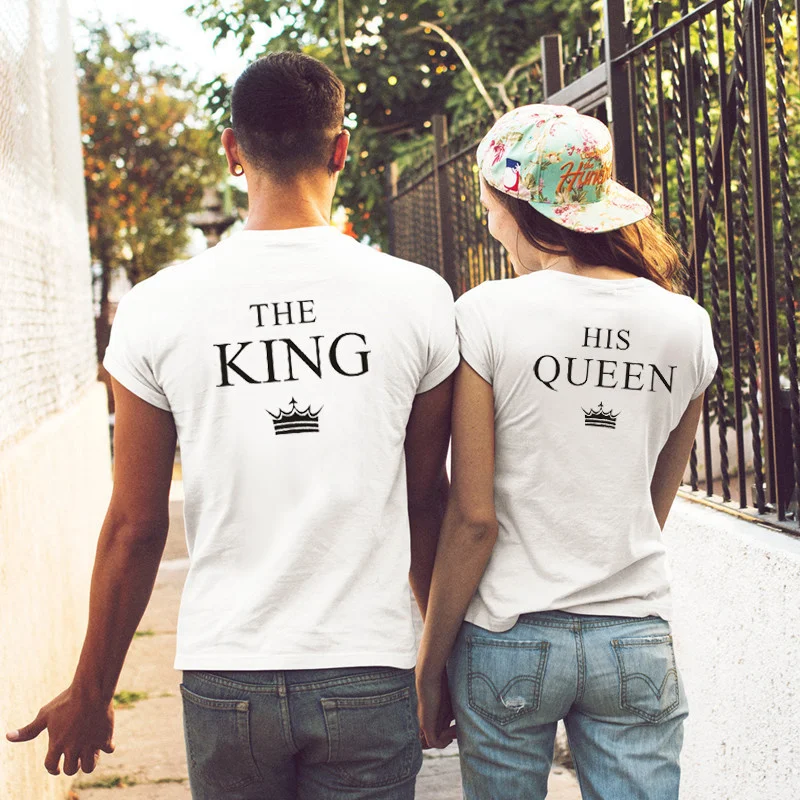 New Arrival THE KING HIS QUEEN Couple Shirts Women Men Short Sleeve Casual Couple Lover T-shirt Anniversary gift
New Arrival THE KING HIS QUEEN Couple Shirts Women Men Short Sleeve Casual Couple Lover T-shirt Anniversary gift