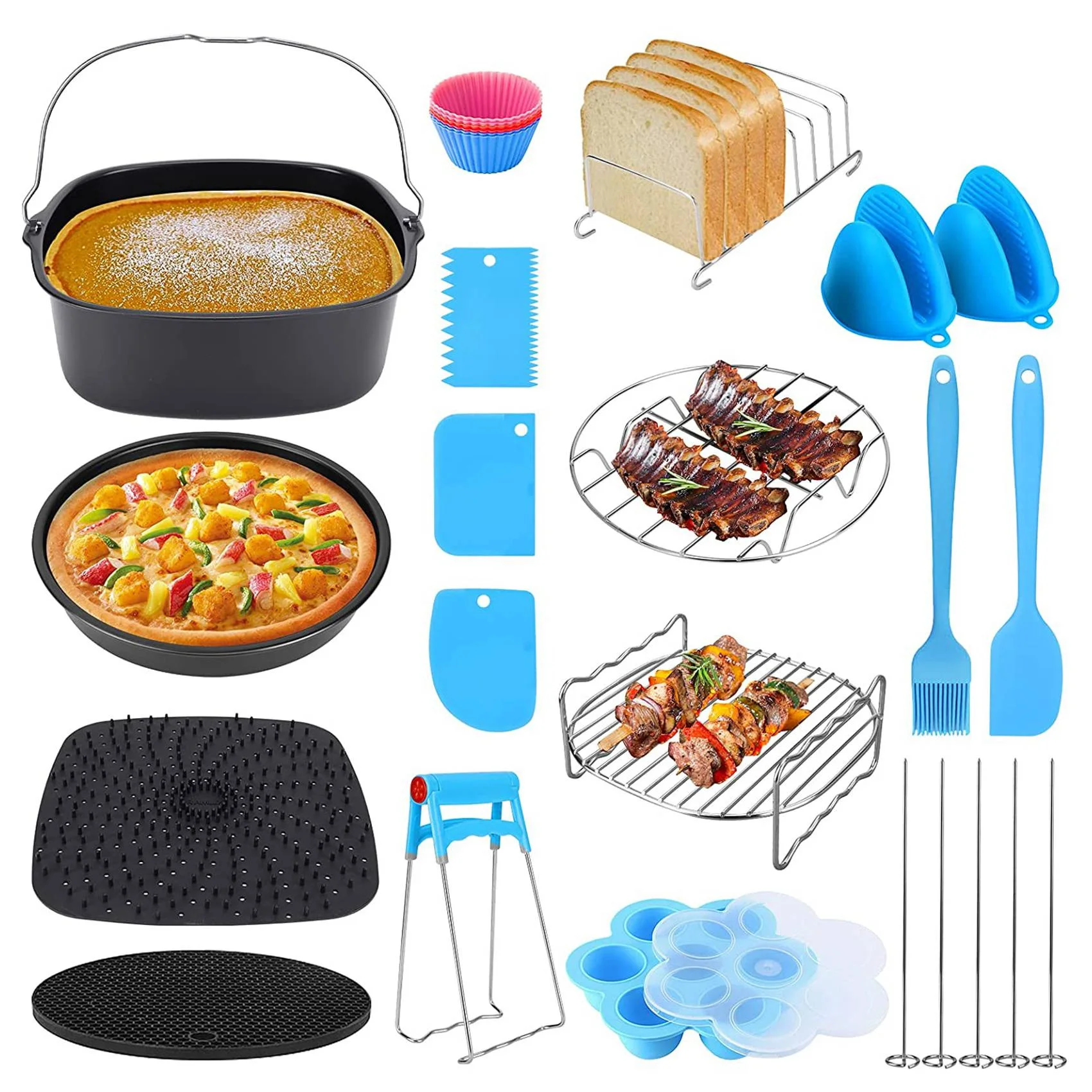 Hot 8Inch Air Fryer Accessories,for 3.8L-7.6L Square Air Fryer, Non-Stick Coating Fryer Accessories for Air Fryers Oven
Hot 8Inch Air Fryer Accessories,for 3.8L-7.6L Square Air Fryer, Non-Stick Coating Fryer Accessories for Air Fryers Oven