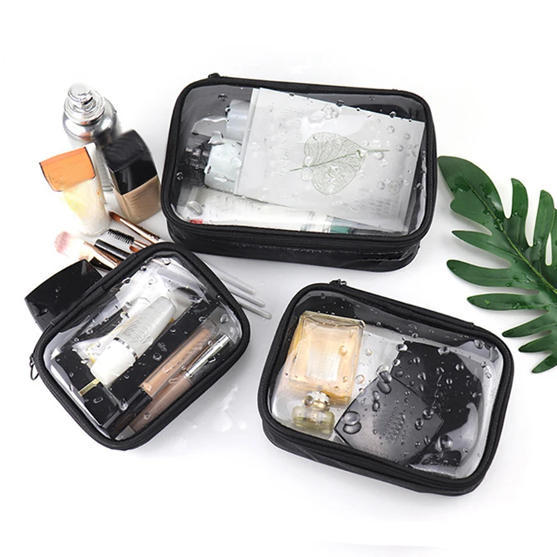 1PC Black Women Men Necessary Cosmetic Bag Transparent Travel Organizer Fashion Small Large Black Toiletry Bags Makeup Pouch
1PC Black Women Men Necessary Cosmetic Bag Transparent Travel Organizer Fashion Small Large Black Toiletry Bags Makeup Pouch