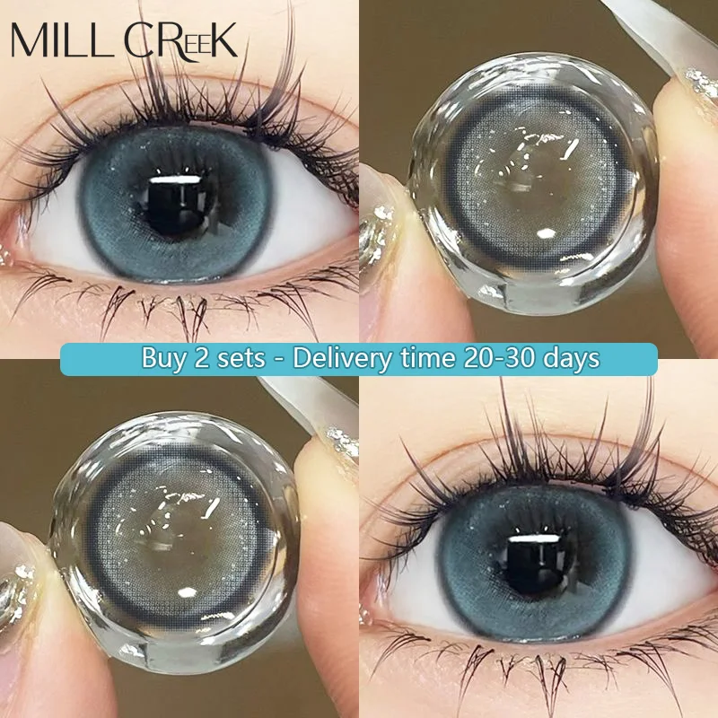 

Цветные контактные линзы для глаз MILL CREEK, 1 пара, корейские линзы, линзы большого диаметра для коррекции миопии, красоты, зрачка, голубые глаза