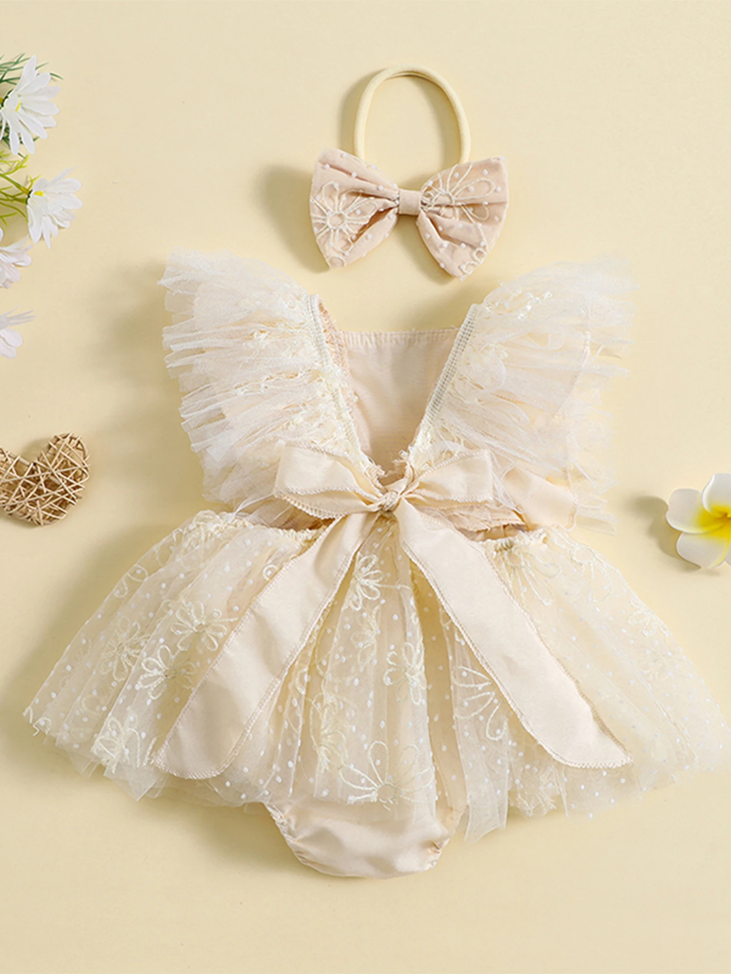 Kids Baby Girl Outfits Playsuit Summer Floral Mesh Suspender Romper Dress and Stretch Headband Cute Infants Newborn Bodysuit
Kids Baby Girl Outfits Playsuit Summer Floral Mesh Suspender Romper Dress and Stretch Headband Cute Infants Newborn Bodysuit