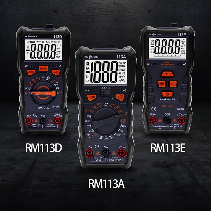 Richmeters Digital Intelligent Multimeter 6000 Digital Display Rm113d Portable With Magnet
Richmeters Digital Intelligent Multimeter 6000 Digital Display Rm113d Portable With Magnet