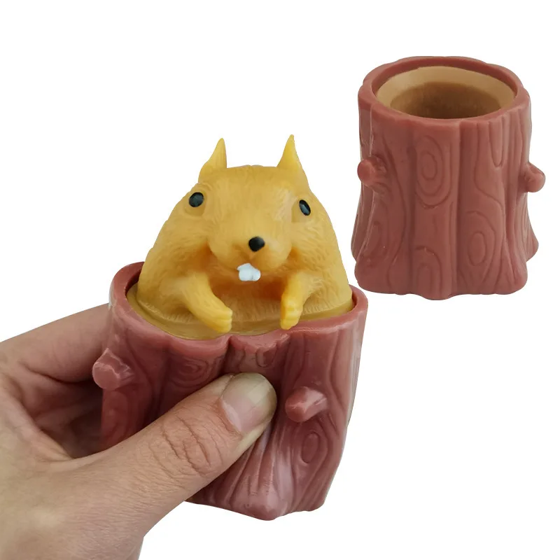 Cute Animal Squirrel Squeeze Squirrel Vent Squirrel Cup Decompression Toy Stump Rubber Stake Fidget Toys Gift For Children
Cute Animal Squirrel Squeeze Squirrel Vent Squirrel Cup Decompression Toy Stump Rubber Stake Fidget Toys Gift For Children