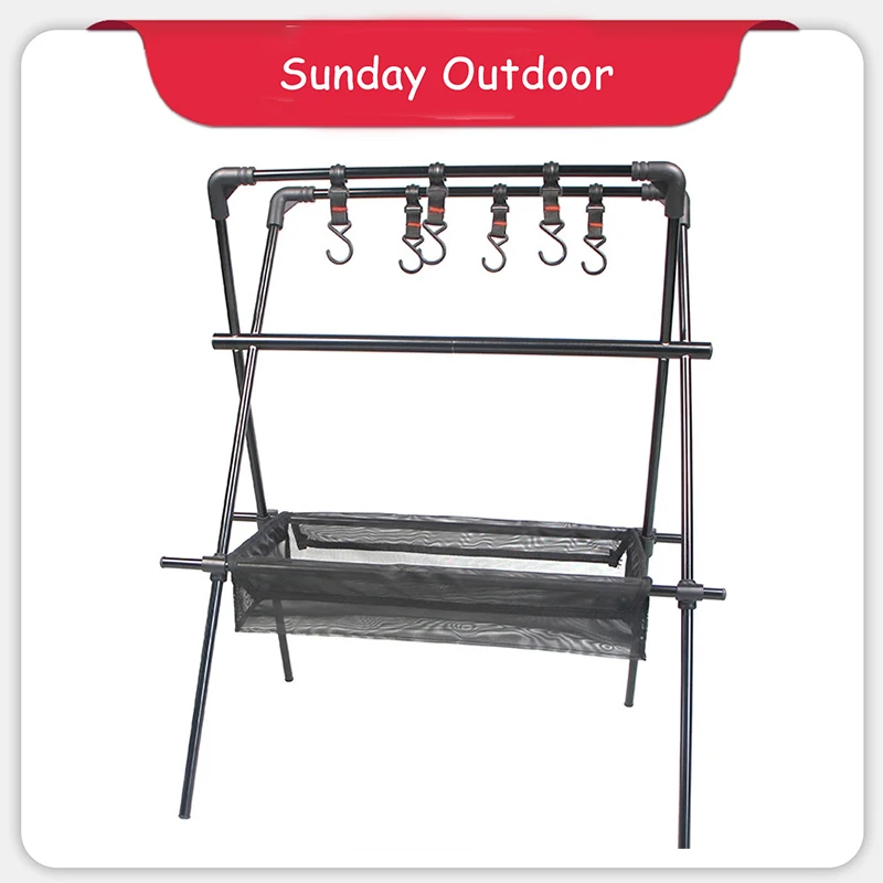 Outdoor Double-layer Triangle Hanger Barbecue Camping Rack Folding Portable Drying Net Rack Aluminum Alloy Hanging Rod
Outdoor Double-layer Triangle Hanger Barbecue Camping Rack Folding Portable Drying Net Rack Aluminum Alloy Hanging Rod