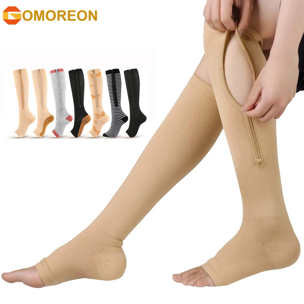 Unisex Open Toe Knee Length Zipper Compression Stockings Women Slim Sleeping Beauty Leg-Support Medical Prevent Varicose Veins
Unisex Open Toe Knee Length Zipper Compression Stockings Women Slim Sleeping Beauty Leg-Support Medical Prevent Varicose Veins