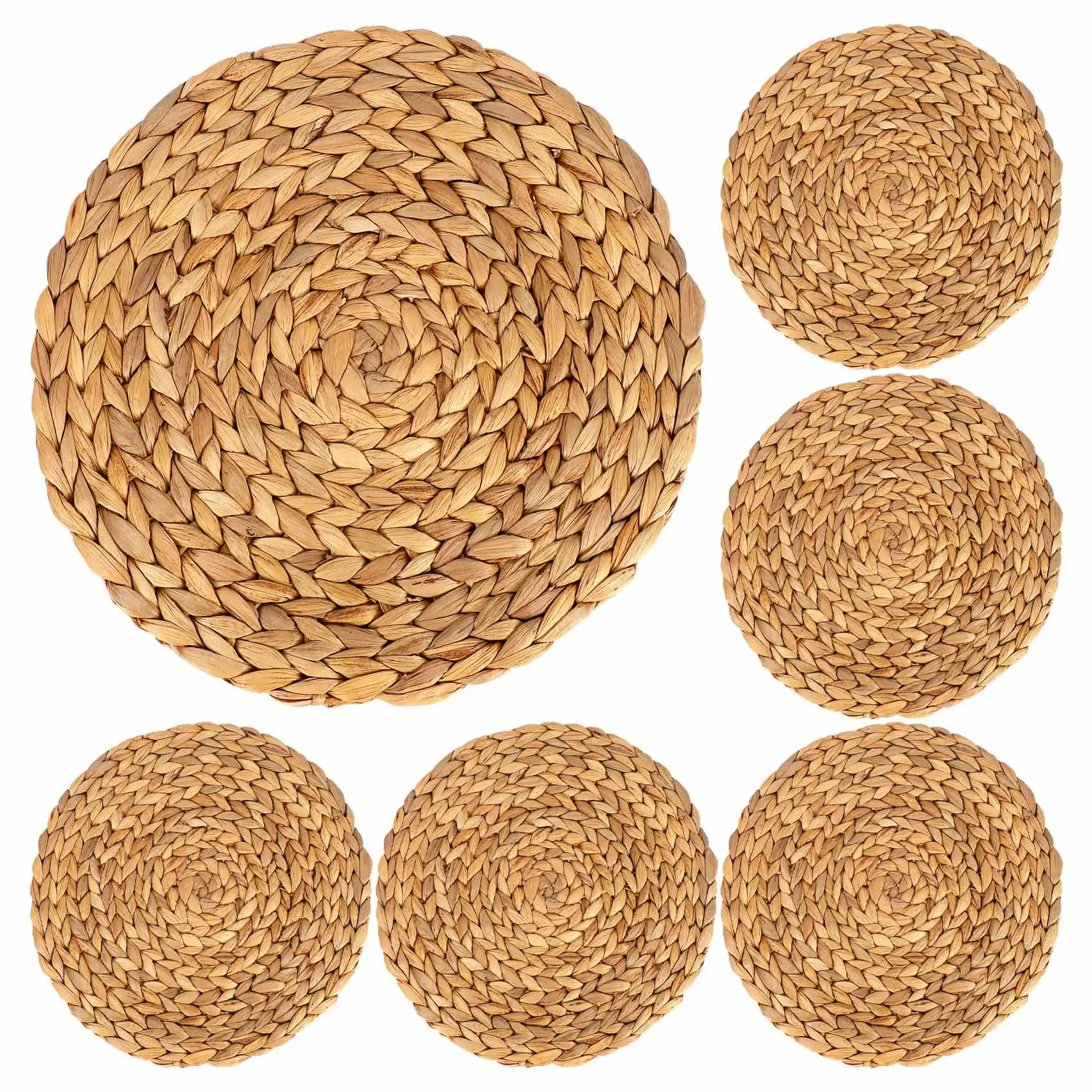 Круглые тканые салфетки, салфетки из водостойкого гиацинта, круглые плетеные салфетки из ротанга, Нескользящие изоляционные накладки
Круглые тканые салфетки, салфетки из водостойкого гиацинта, круглые плетеные салфетки из ротанга, Нескользящие изоляционные накладки