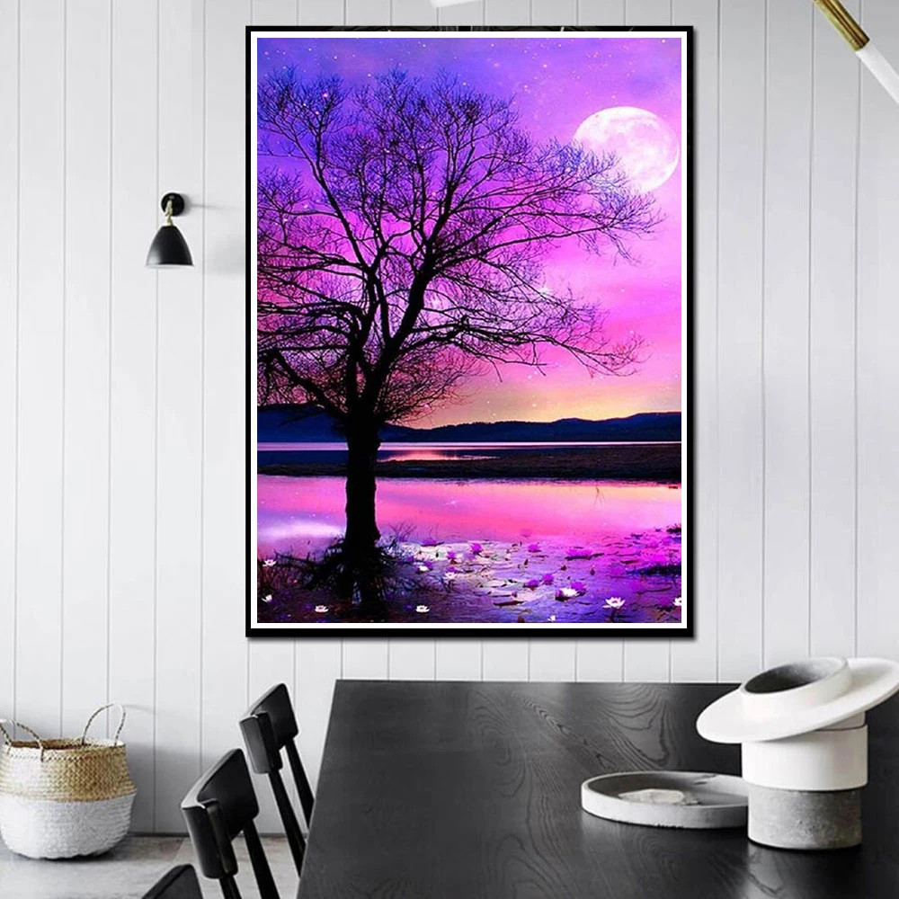 5D DIY Diamond Painting Landscape Diamond Mosaic Purple Tree Rhinestone Embroidery Full Round Diamond Cross Stitch Home Decor
5D DIY Diamond Painting Landscape Diamond Mosaic Purple Tree Rhinestone Embroidery Full Round Diamond Cross Stitch Home Decor