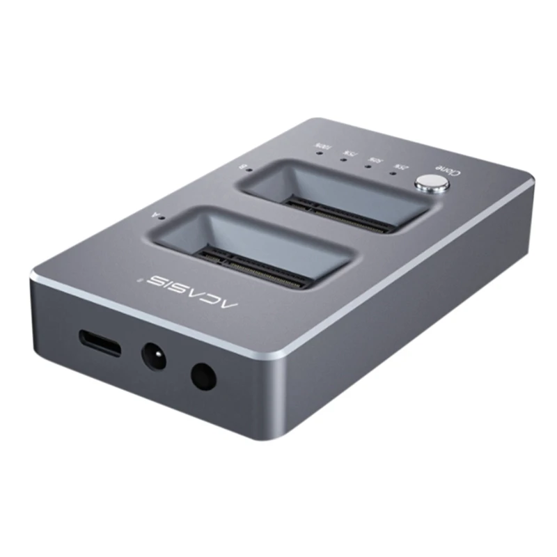 Корпус ACASIS Nvme для двух дисков, док-станция с M.2 на Type C, USB3.1 Gen2, внешний жесткий диск для M2 SSD
Корпус ACASIS Nvme для двух дисков, док-станция с M.2 на Type C, USB3.1 Gen2, внешний жесткий диск для M2 SSD