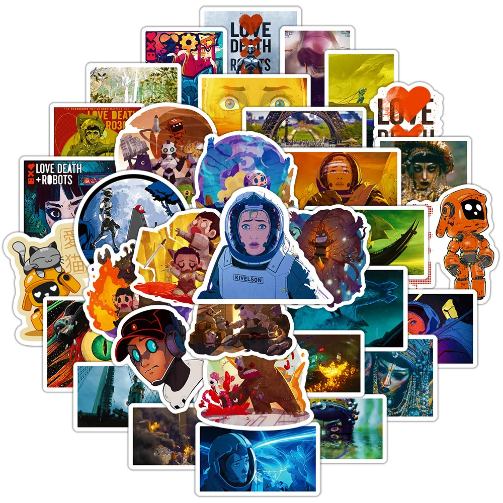 10/50pcs New Love Death And Robots Cartoon Graffiti Stickers Luggage Laptop Ipad Skateboard Guitar Car Sticker Wholesale
10/50pcs New Love Death And Robots Cartoon Graffiti Stickers Luggage Laptop Ipad Skateboard Guitar Car Sticker Wholesale