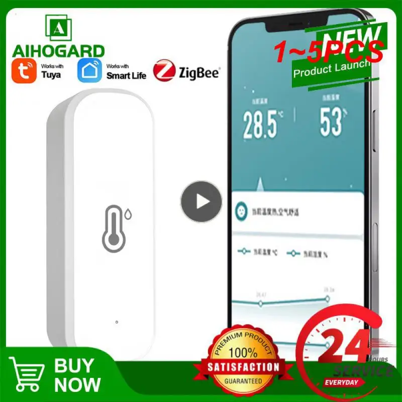 1~5PCS Tuya Zigbee / WiFi Smart Temperature Humidity Sensor Indoor Hygrometer APP Remote Monitor Var Smart Life Works With Alexa
1~5PCS Tuya Zigbee / WiFi Smart Temperature Humidity Sensor Indoor Hygrometer APP Remote Monitor Var Smart Life Works With Alexa