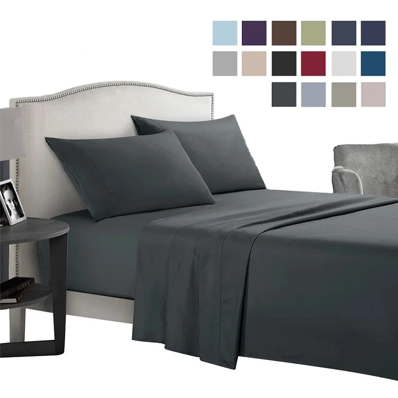 12 Colors Bed Sheet Sets Soft Bed Sheets Full Size Flat Sheet Fitted Sheet and Pillowcase Twin/Queen/ King Size Solid Color
12 Colors Bed Sheet Sets Soft Bed Sheets Full Size Flat Sheet Fitted Sheet and Pillowcase Twin/Queen/ King Size Solid Color