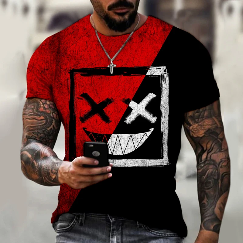 2022 Summer New Men's Round Neck Casual Oversized T-shirt Casual Retro Solid Colour Smiley Face T-shirt Men's Tops
2022 Summer New Men's Round Neck Casual Oversized T-shirt Casual Retro Solid Colour Smiley Face T-shirt Men's Tops