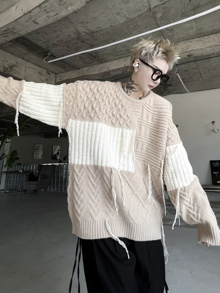 Мужской пуловер с круглым вырезом и контрастными кисточками, плотный модный Повседневный свитер в Корейском стиле для осени и зимы, 2A6860, 2023
Мужской пуловер с круглым вырезом и контрастными кисточками, плотный модный Повседневный свитер в Корейском стиле для осени и зимы, 2A6860, 2023