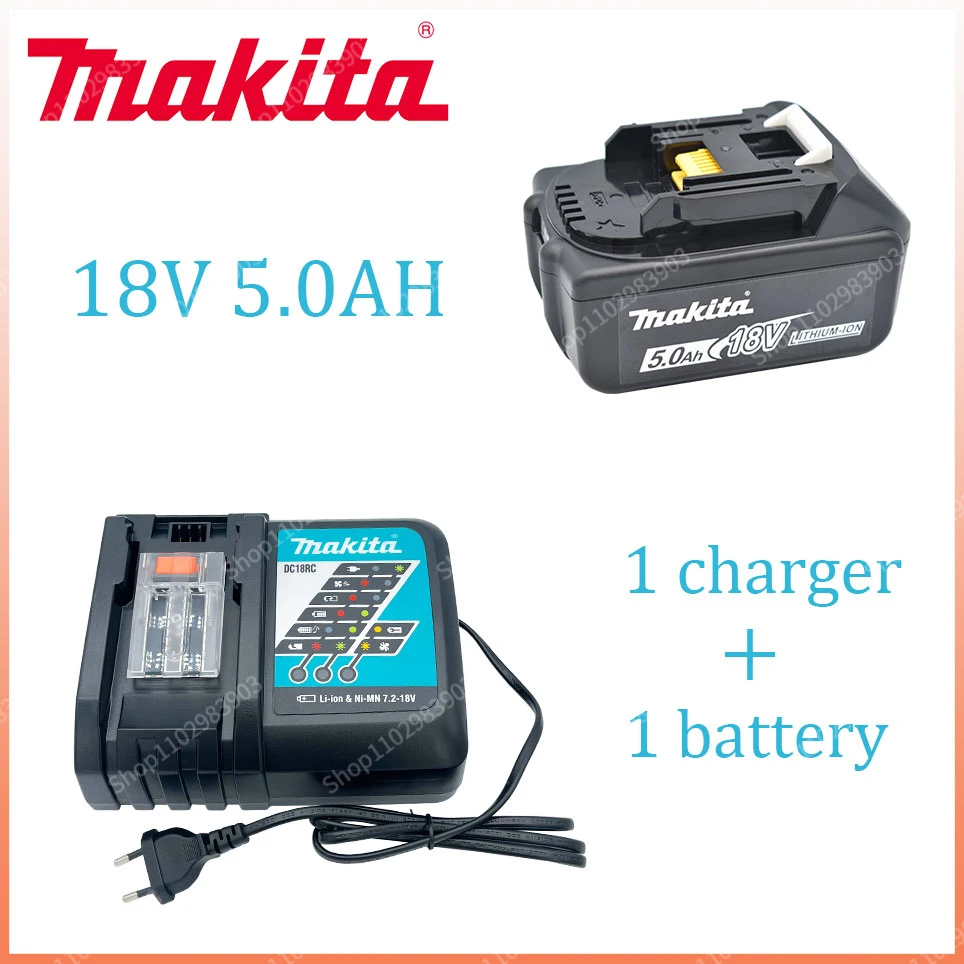 Original Makita 18V 5.0Ah /5000mAh Rechargeable Power Tool Battery With LED Lithium-ion Replacement BL1860B BL1860 BL1850
Original Makita 18V 5.0Ah /5000mAh Rechargeable Power Tool Battery With LED Lithium-ion Replacement BL1860B BL1860 BL1850