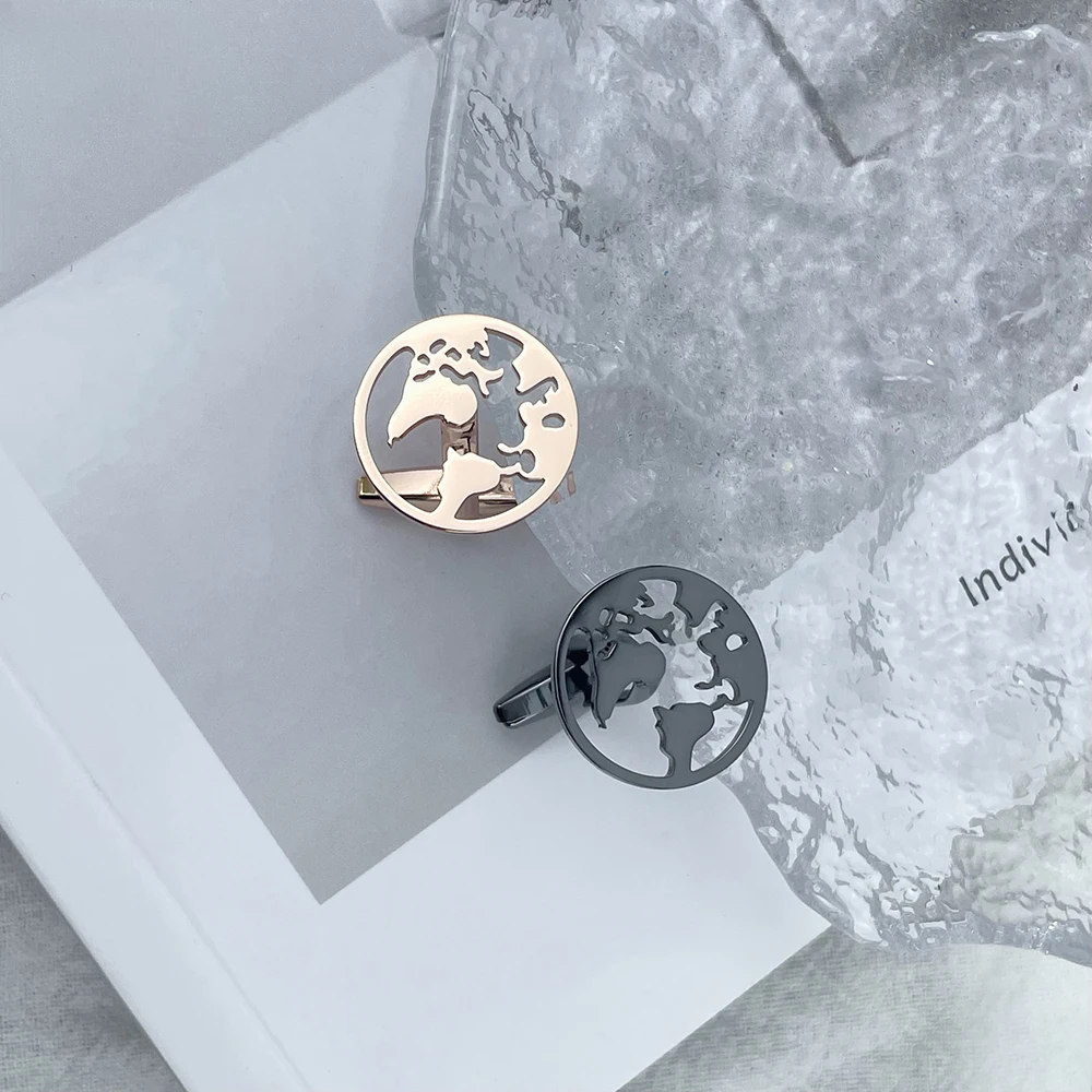 The World Map Novelty Design Button Cuff Links for Mens High Quality Stainless Steel Carving Suit Clothing CuffLinks Accessories
The World Map Novelty Design Button Cuff Links for Mens High Quality Stainless Steel Carving Suit Clothing CuffLinks Accessories