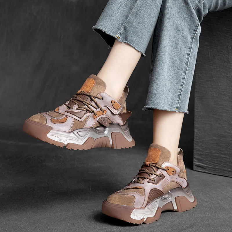 Fashion Women Sneakers Faux Suede Platform Mixed Colors Lace-up Lightweight Sports Vulcanize Shoes
Fashion Women Sneakers Faux Suede Platform Mixed Colors Lace-up Lightweight Sports Vulcanize Shoes