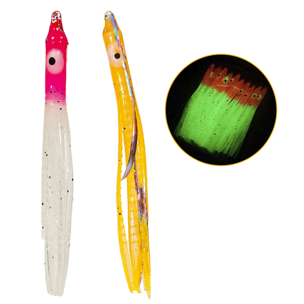 10pcs 8cm Fishing Artifical Lure Luminous Octopus Skirt Squid Lure PVC Rig Soft Bait Squid Artifical Lures
10pcs 8cm Fishing Artifical Lure Luminous Octopus Skirt Squid Lure PVC Rig Soft Bait Squid Artifical Lures