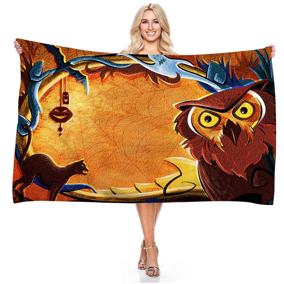 Cartoon Animated Halloween Bath Towel Wacky Pumpkin Design 3D Digital Printed Rectangular Beach Towels
Cartoon Animated Halloween Bath Towel Wacky Pumpkin Design 3D Digital Printed Rectangular Beach Towels