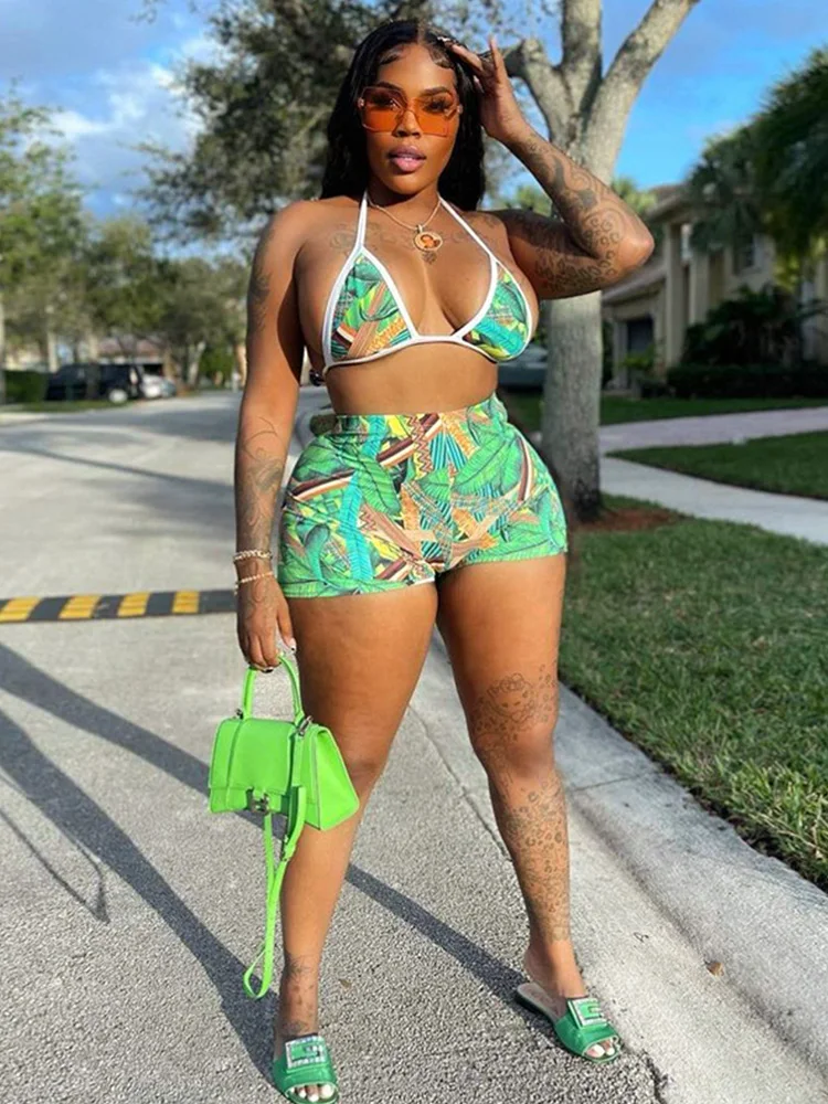Summer 2022 New Trendy Women Printed Bodycon Short Pants Suit Spring Beach Holiday Slim Strap Tops Sexy 2 Piece Sets For Ladies
Summer 2022 New Trendy Women Printed Bodycon Short Pants Suit Spring Beach Holiday Slim Strap Tops Sexy 2 Piece Sets For Ladies