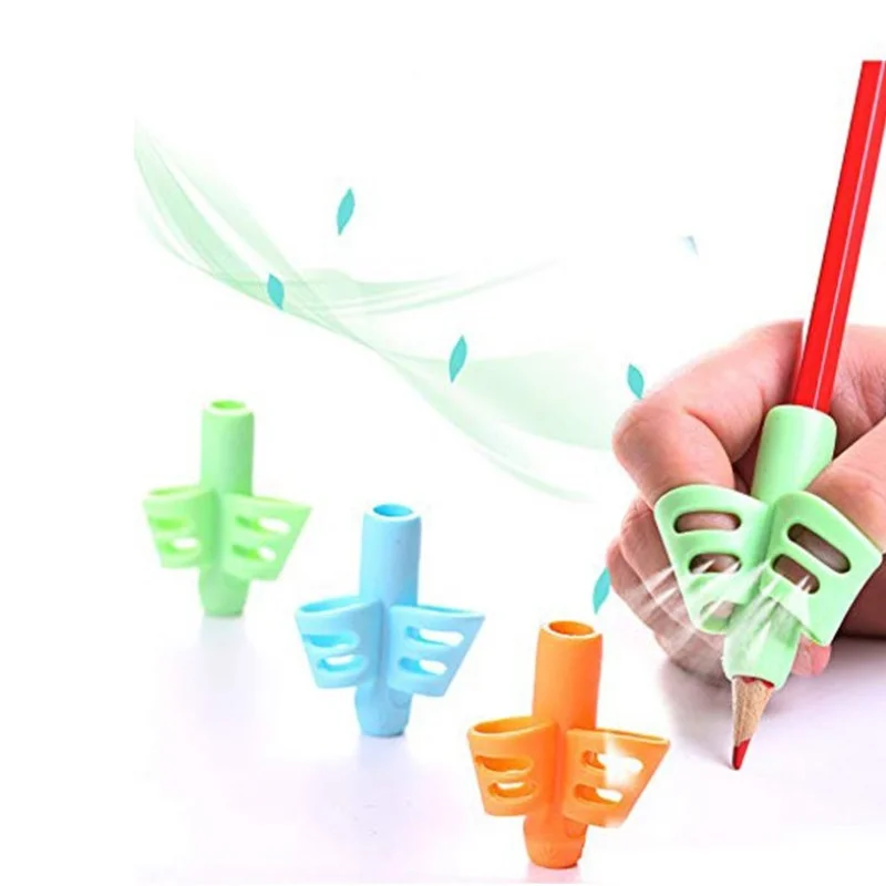 3Pcs Children Writing Pencil Pen Holder Practise Silicone Aid Grip Posture Correction Device Tool Student Education
3Pcs Children Writing Pencil Pen Holder Practise Silicone Aid Grip Posture Correction Device Tool Student Education