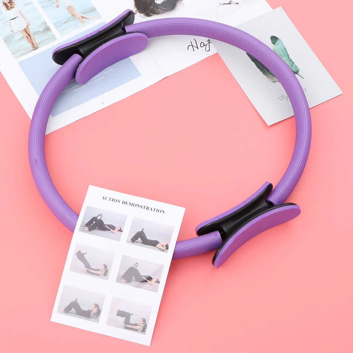 1pc Pilates Resistance Ring Yoga Circle Body Balance Fitness Assistant Gym Workout Accessories (Purple) 
1pc Pilates Resistance Ring Yoga Circle Body Balance Fitness Assistant Gym Workout Accessories (Purple)