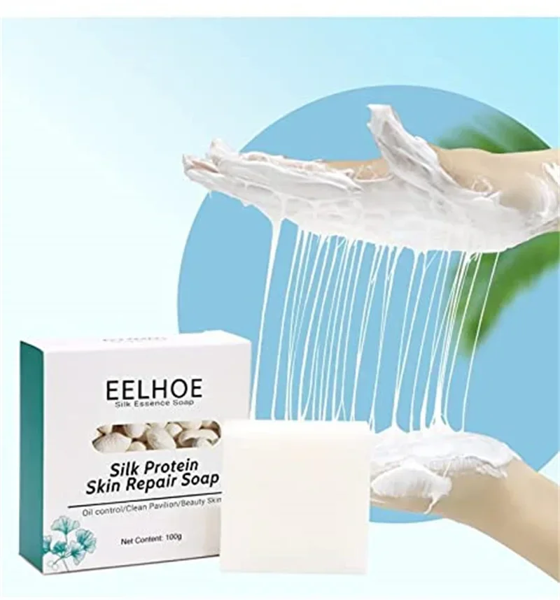 Goat Milk Soap Natural Organic Silk Protein Soap Mites Acne Remove Tender White Handmade For Face Body Facial Deep Cleansing 
Goat Milk Soap Natural Organic Silk Protein Soap Mites Acne Remove Tender White Handmade For Face Body Facial Deep Cleansing